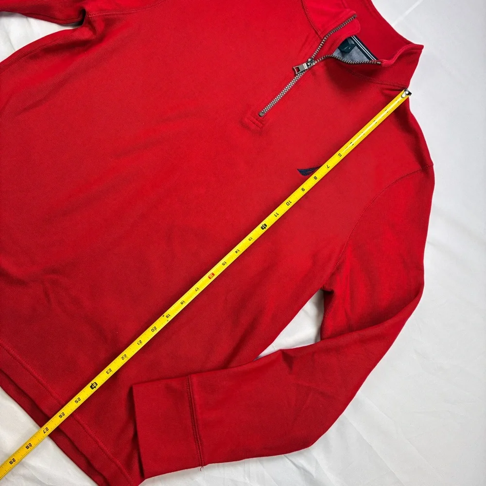 Nautica Men's Red Half-Zip Sweater